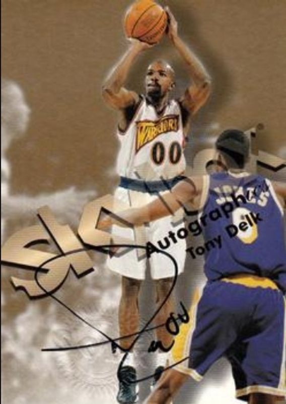 Tony Delk 1998 SkyBox Molten Metal Autographics RAW