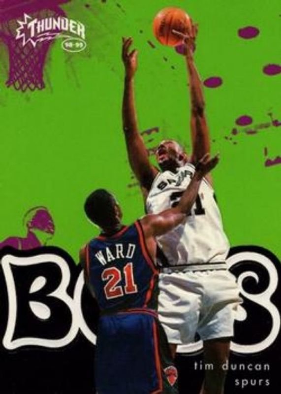 Tim Duncan 1998 SkyBox Thunder #3-B Boss RAW