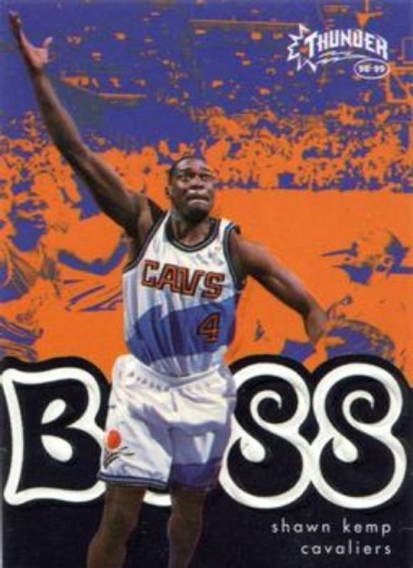 Shawn Kemp 1998 SkyBox Thunder #8-B Boss RAW
