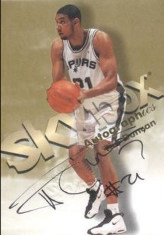 Tim Duncan 1998 SkyBox Thunder Autographics RAW
