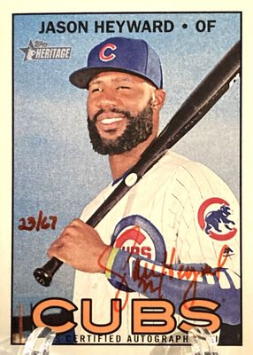 2016 Topps Heritage High Number #ROA-JH Real One Autographs - Red Ink /67