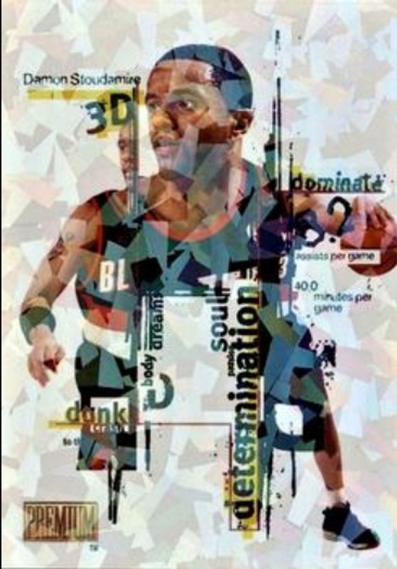 Damon Stoudamire 1998 SkyBox Premium #9-DDD 3D RAW