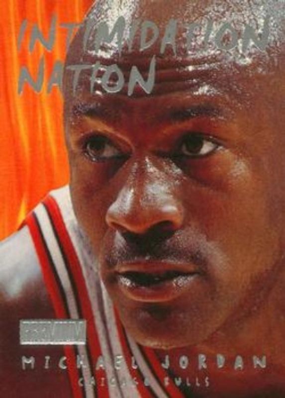 Michael Jordan 1998 SkyBox Premium #8-IN Intimidation Nation RAW