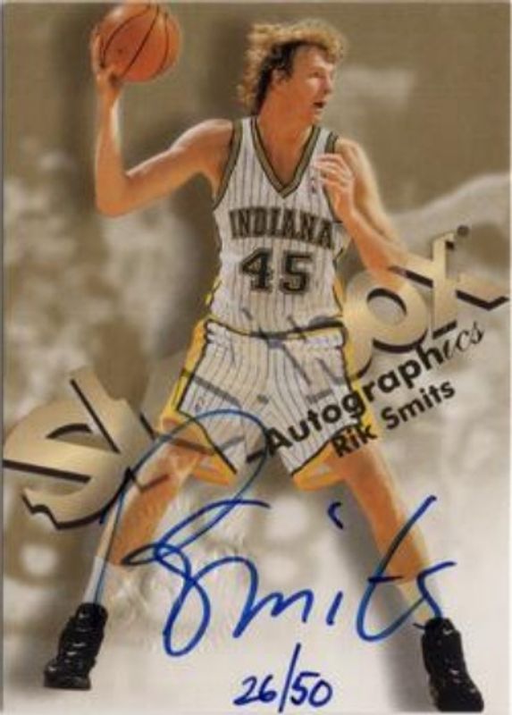 Rik Smits 1998 SkyBox Premium Autographics Blue /50 RAW