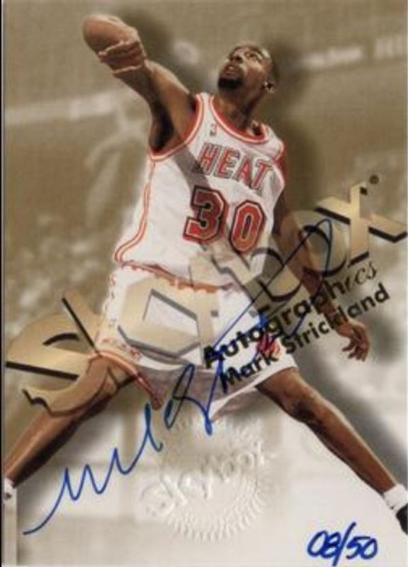 Mark Strickland 1998 SkyBox Premium Autographics Blue /50 RAW