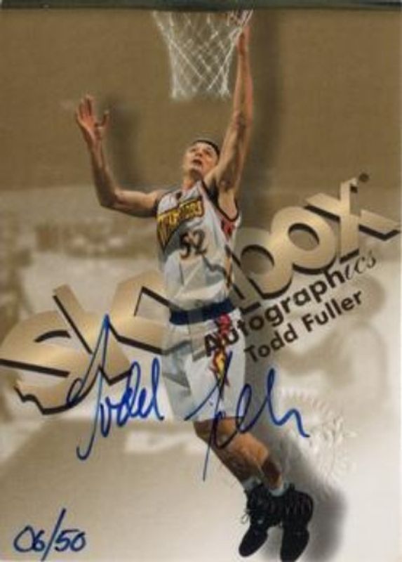 Todd Fuller 1998 SkyBox Premium Autographics Blue /50 RAW