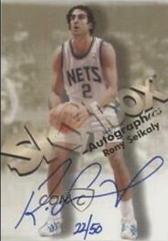 Rony Seikaly 1998 SkyBox Premium Autographics Blue /50 RAW