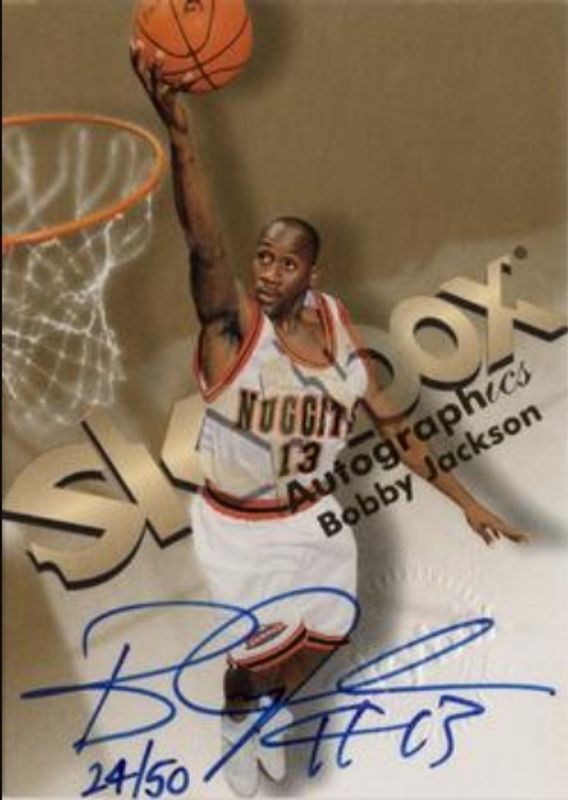 Bobby Jackson 1998 SkyBox Premium Autographics Blue /50 RAW