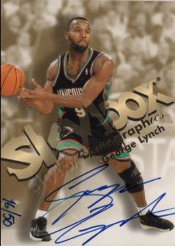 George Lynch 1998 SkyBox Premium Autographics Blue /50 RAW