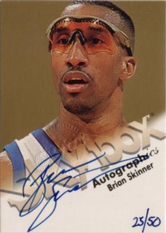 Brian Skinner 1998 SkyBox Premium Autographics Blue /50 Rookie RAW