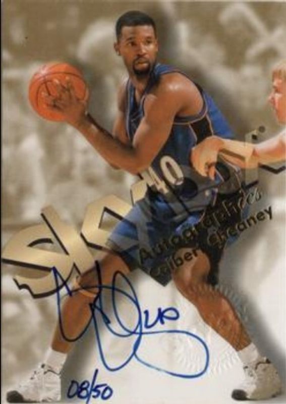 Calbert Cheaney 1998 SkyBox Premium Autographics Blue /50 RAW