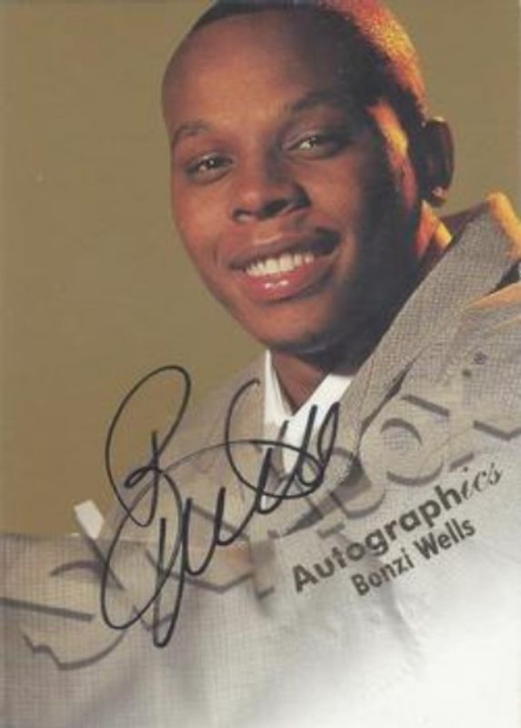 Bonzi Wells 1998 SkyBox Premium Autographics Rookie RAW