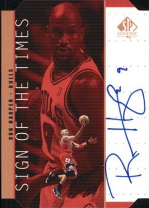 Ron Harper 1998 SP Authentic #RH Sign of the Times Autographs - Bronze RAW