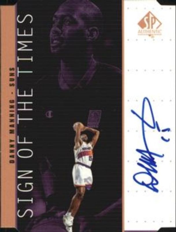 Danny Manning 1998 SP Authentic #DN Sign of the Times Autographs - Bronze RAW