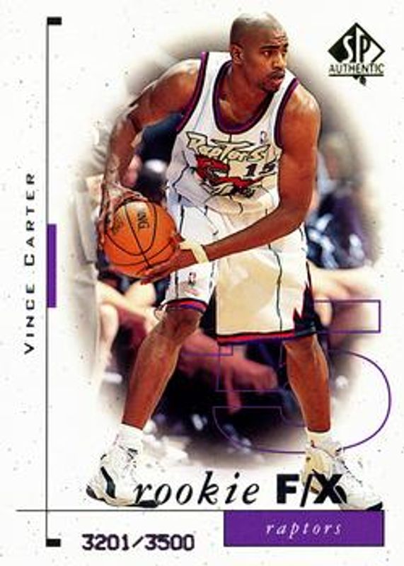Vince Carter 1998 SP Authentic #95 Base Rookie RAW