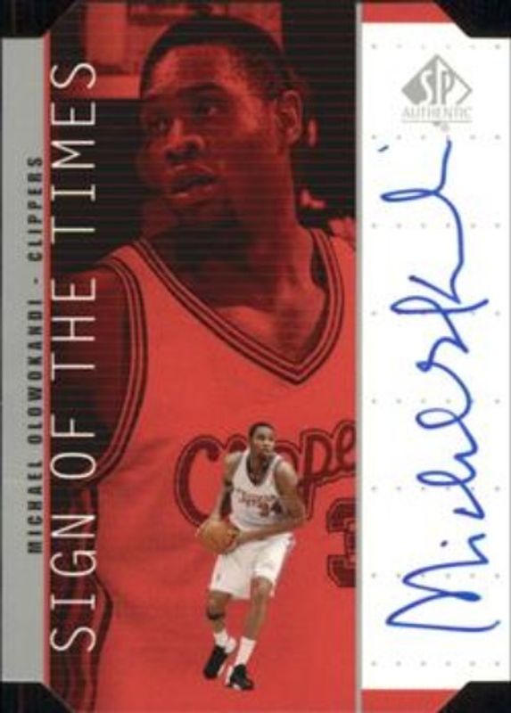 Michael Olowokandi 1998 SP Authentic #MO Sign of the Times Autographs - Silver Rookie RAW
