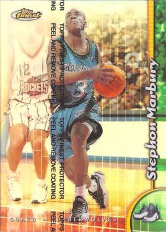Stephon Marbury 1998 Topps Finest #11 Jumbo Refractor RAW
