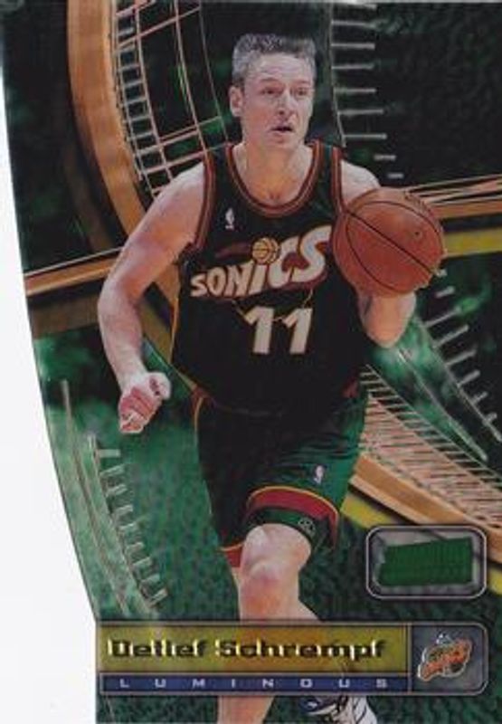 Detlef Schrempf 1998 Stadium Club #T7c Triumvirate Luminous RAW