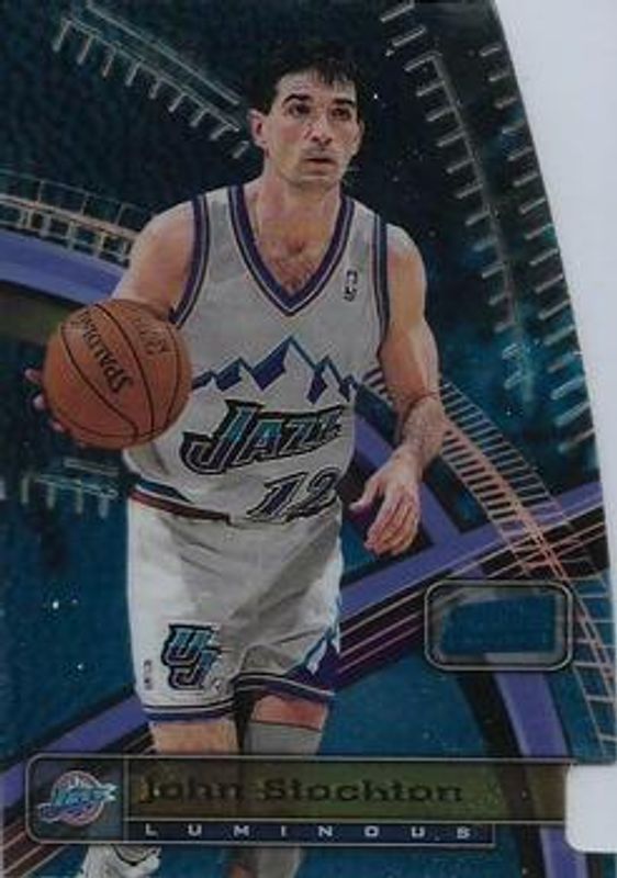 John Stockton 1998 Stadium Club #T8a Triumvirate Luminous RAW
