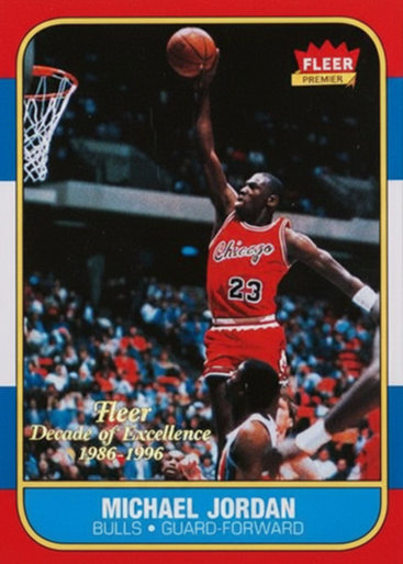 Michael Jordan 1996 Fleer #4 Decade of Excellence Price Guide 