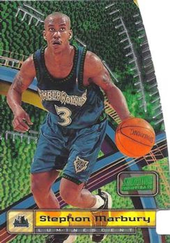 Stephon Marbury 1998 Stadium Club #T3a Triumvirate Luminescent RAW