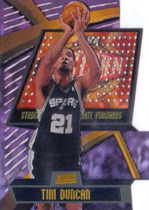Tim Duncan 1998 Stadium Club #T11A Triumvirate Illuminator RAW