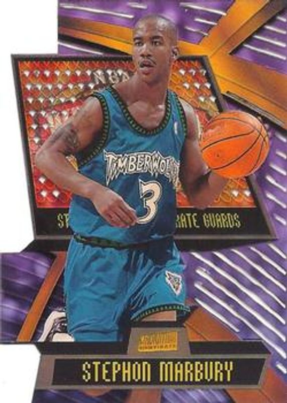 Stephon Marbury 1998 Stadium Club #T13C Triumvirate Illuminator RAW