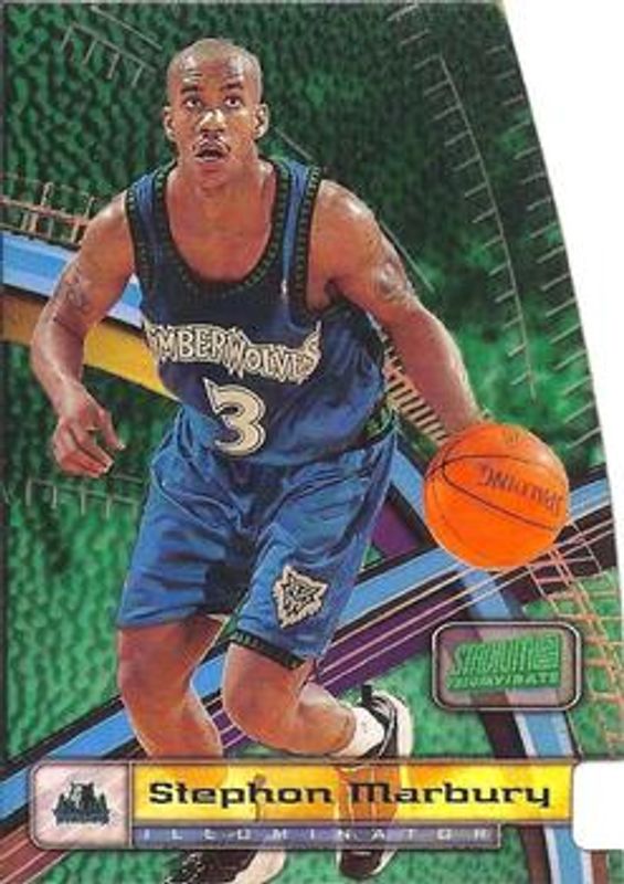 Stephon Marbury 1998 Stadium Club #T3a Triumvirate Illuminator RAW