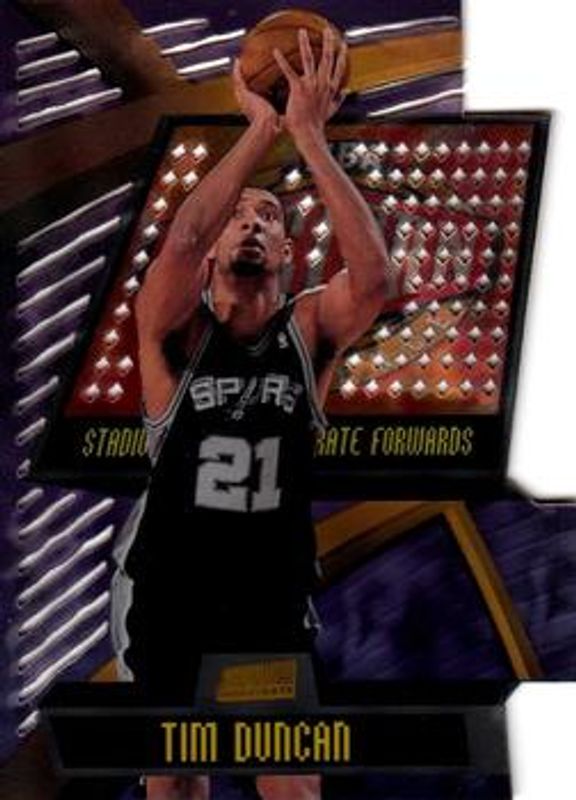 Tim Duncan 1998 Stadium Club #T11A Triumvirate Luminous RAW
