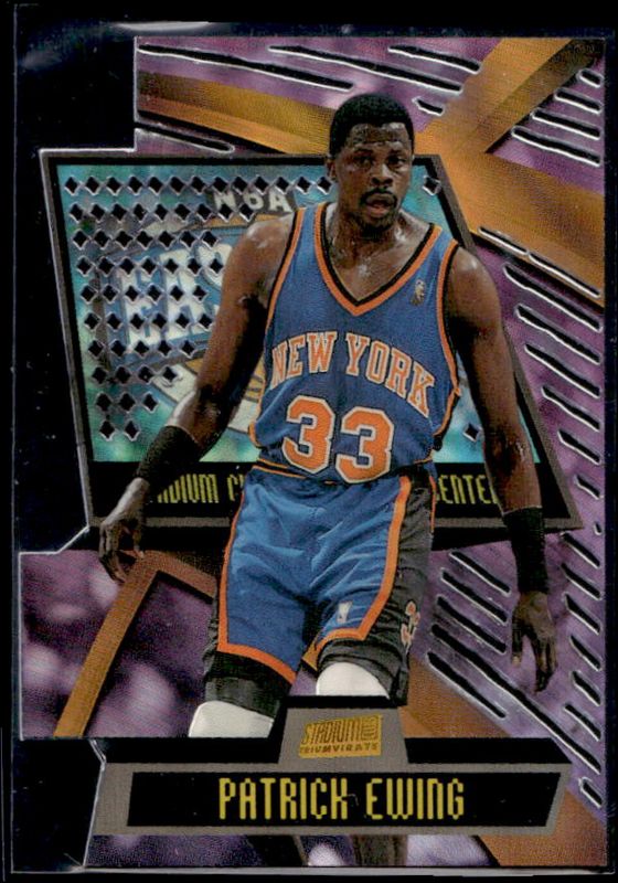 Patrick Ewing 1998 Stadium Club #T10C Triumvirate Luminescent RAW