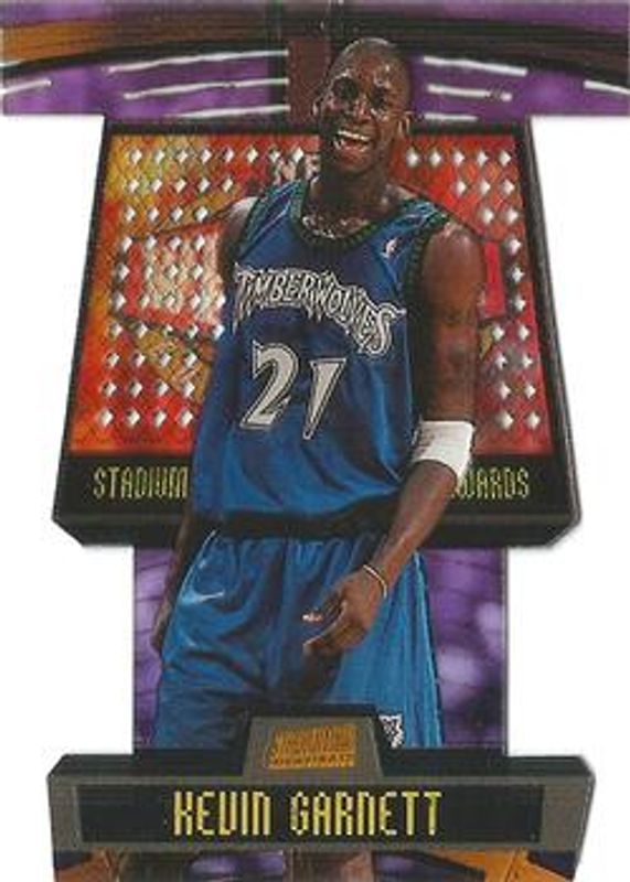 Kevin Garnett 1998 Stadium Club #T11B Triumvirate Illuminator RAW