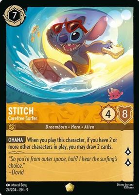 スティッチ　エンチャンテッド 特別なプロモカード】スティッチ ロックスターのイラスト違いの