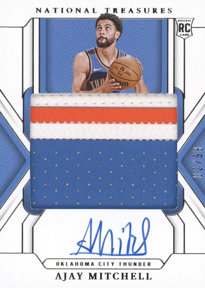 Ajay Mitchell 2024 National Treasures #148 Rookie Patch Auto /99 