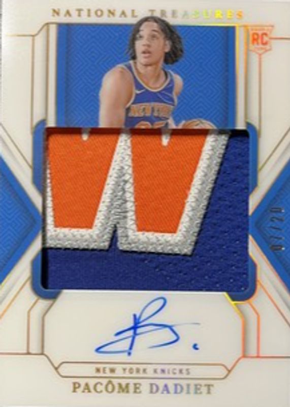 Pacome Dadiet 2024 National Treasures #144 Rookie Patch Auto - Gold FOTL /20 RAW