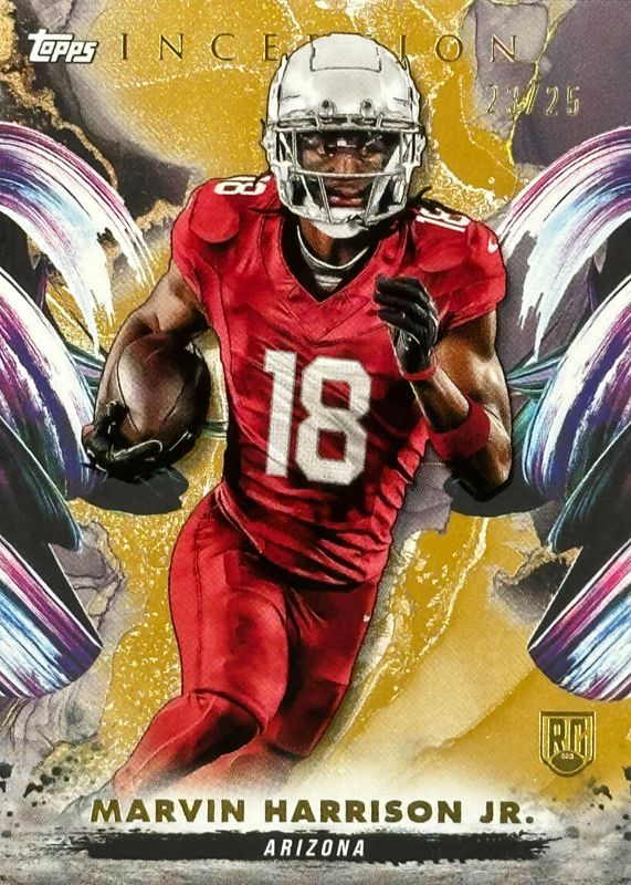 Marvin Harrison Jr. 2024 Topps Inception #169 Gold /25 Rookie RAW