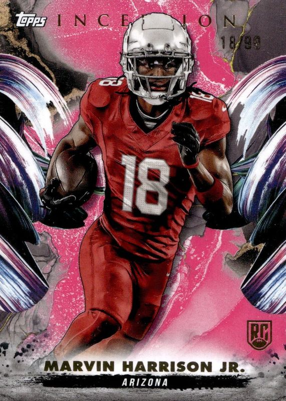 Marvin Harrison Jr. 2024 Topps Inception #169 Magenta /99 Rookie RAW