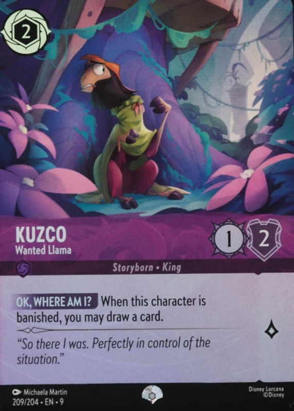 Kuzco - Wanted Llama 2025 Fabled #209/204 Epic Price Guide - Sports Card  Investor