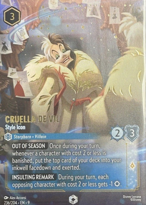 Cruella De Vil - Style Icon 2025 Fabled #236/204 Enchanted (Alternate Art)  Price Guide - Sports Card Investor
