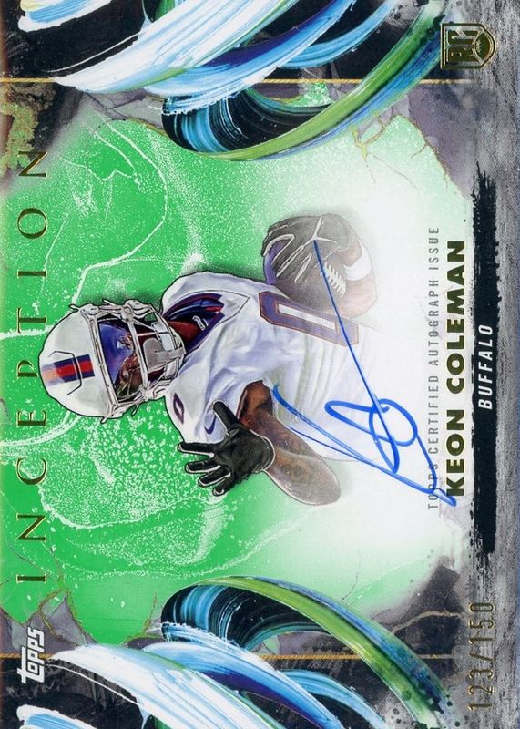 Keon Coleman 2024 Topps Inception #RA-KC Rookie Autographs Variation - Green /150 RAW