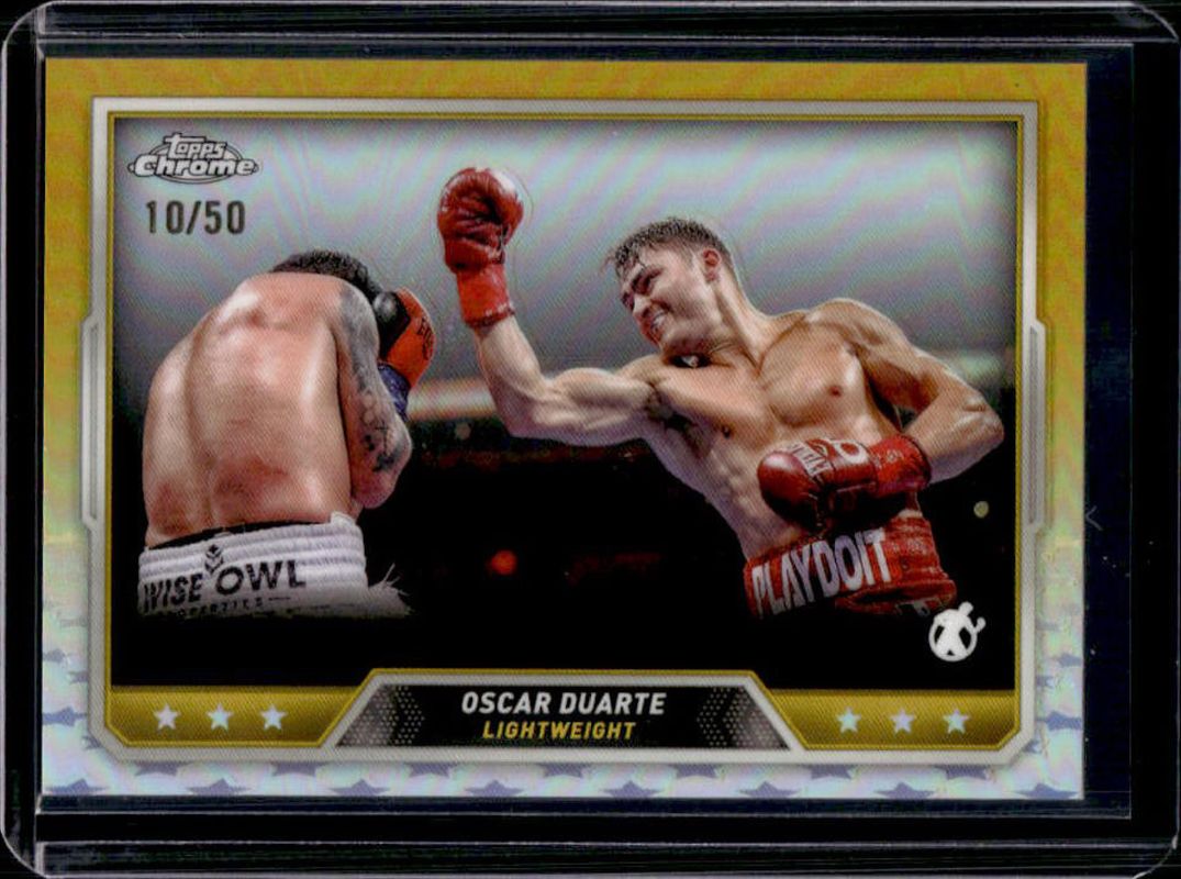 Oscar Duarte 2024 Topps Chrome #62 Gold Refractor /50 RAW