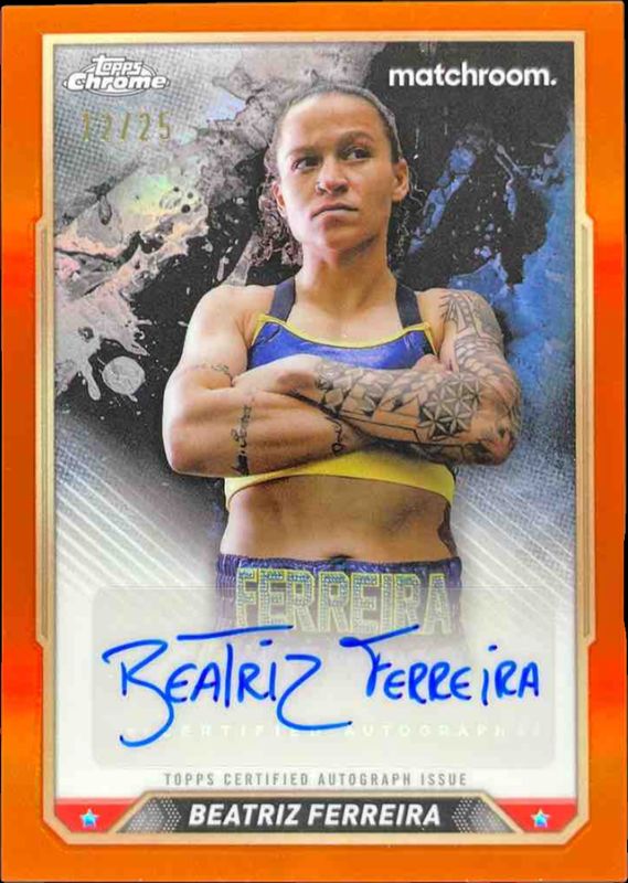 2024 Topps Chrome #CBA-BFA Chrome Autographs - Orange Refractor /25