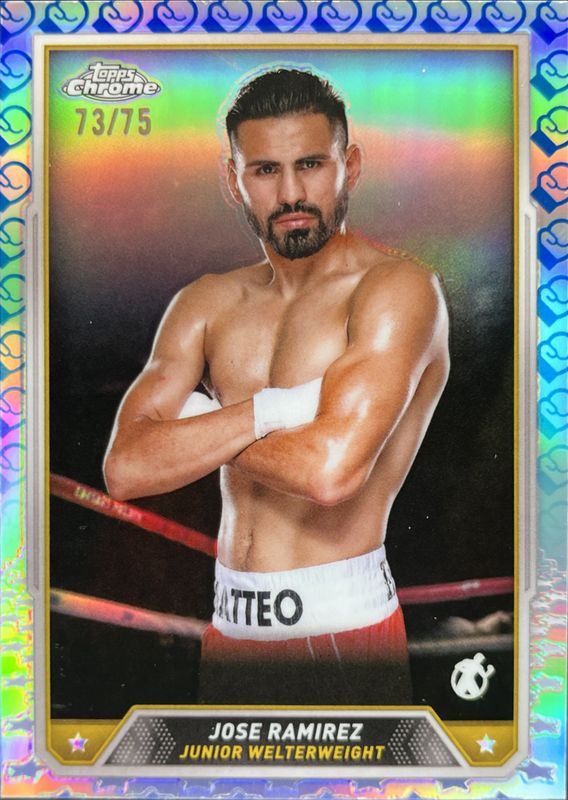 Jose Ramirez 2024 Topps Chrome #13 Glove Loge Refractor /75 RAW