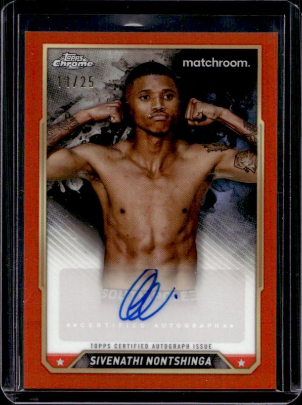 Sivenathi Nontshinga 2024 Topps Chrome #CBA-SNA Chrome Autographs - Orange Refractor /25 RAW