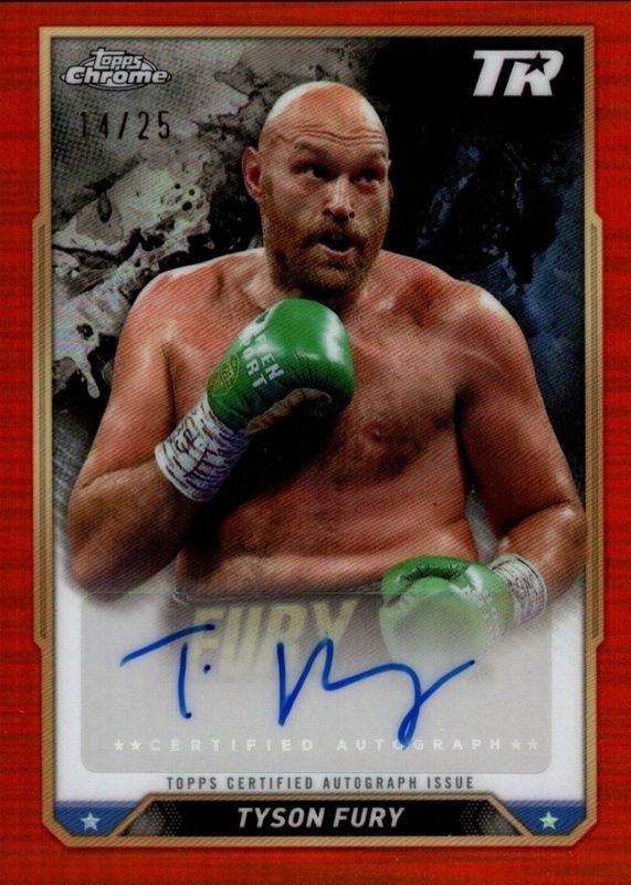 Tyson Fury 2024 Topps Chrome #CBA-TFY Chrome Autographs - Orange