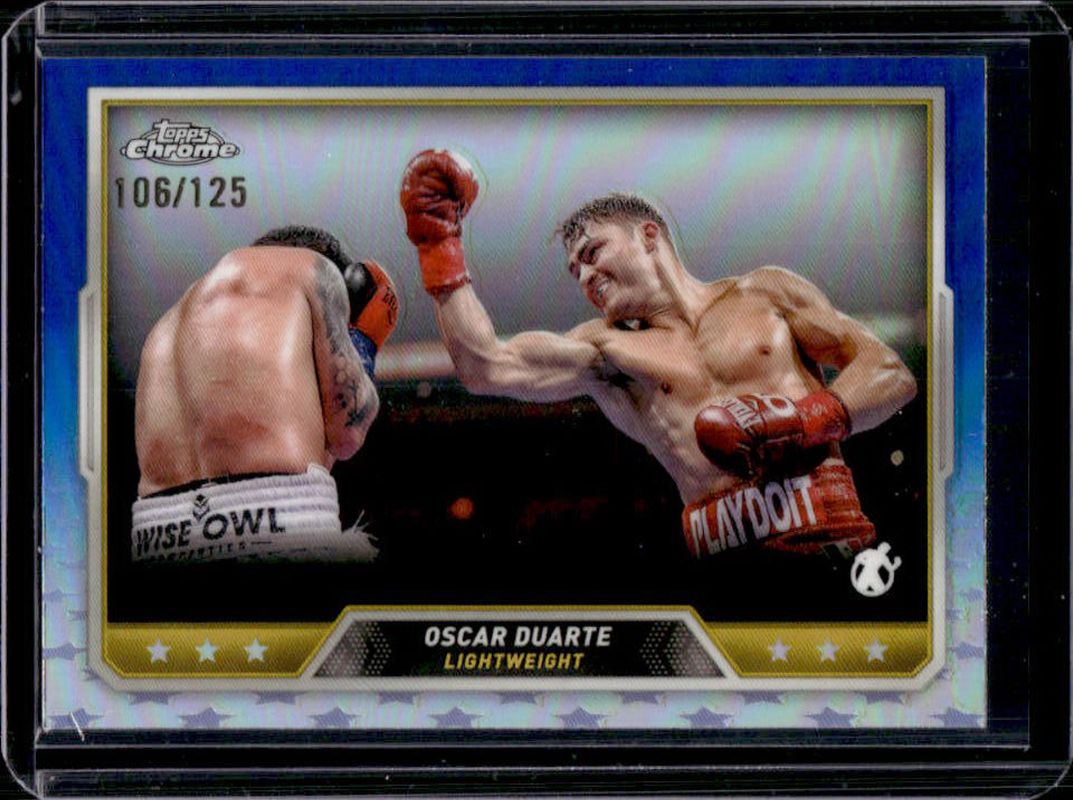 Oscar Duarte 2024 Topps Chrome #62 Blue Refractor /125 RAW