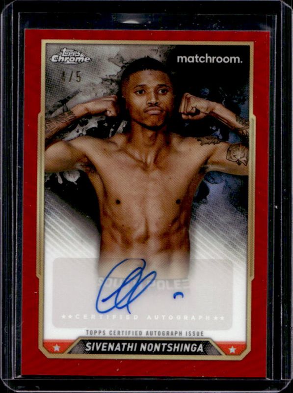 Sivenathi Nontshinga 2024 Topps Chrome #CBA-SNA Chrome Autographs - Red Refractor /5 RAW