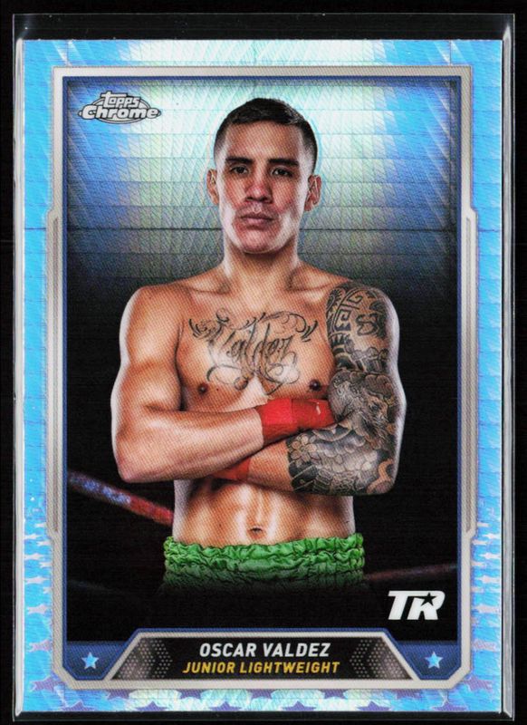 Oscar Valdez 2024 Topps Chrome #4 Prism Refractor RAW