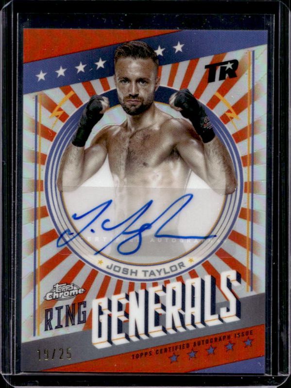 Josh Taylor 2024 Topps Chrome #RGA-JT Ring Generals Autographs - Orange Refractor /25 RAW