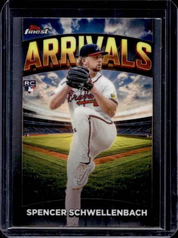 Spencer Schwellenbach 2025 Topps Finest #A-15 Arrivals Rookie RAW