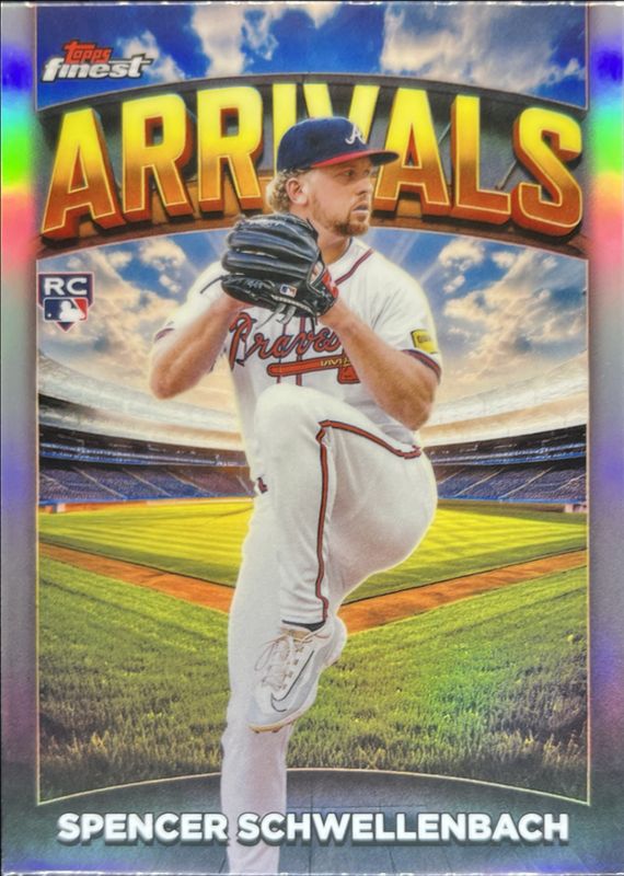 Spencer Schwellenbach 2025 Topps Finest #A-15 Arrivals - Refractor Rookie RAW
